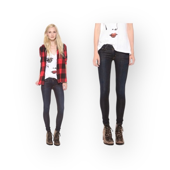 new Hudson ♛ Krista Super Skinny Stretch Dark Denim Jeans ♛ London Calling ♛ 26 - Picture 2 of 15